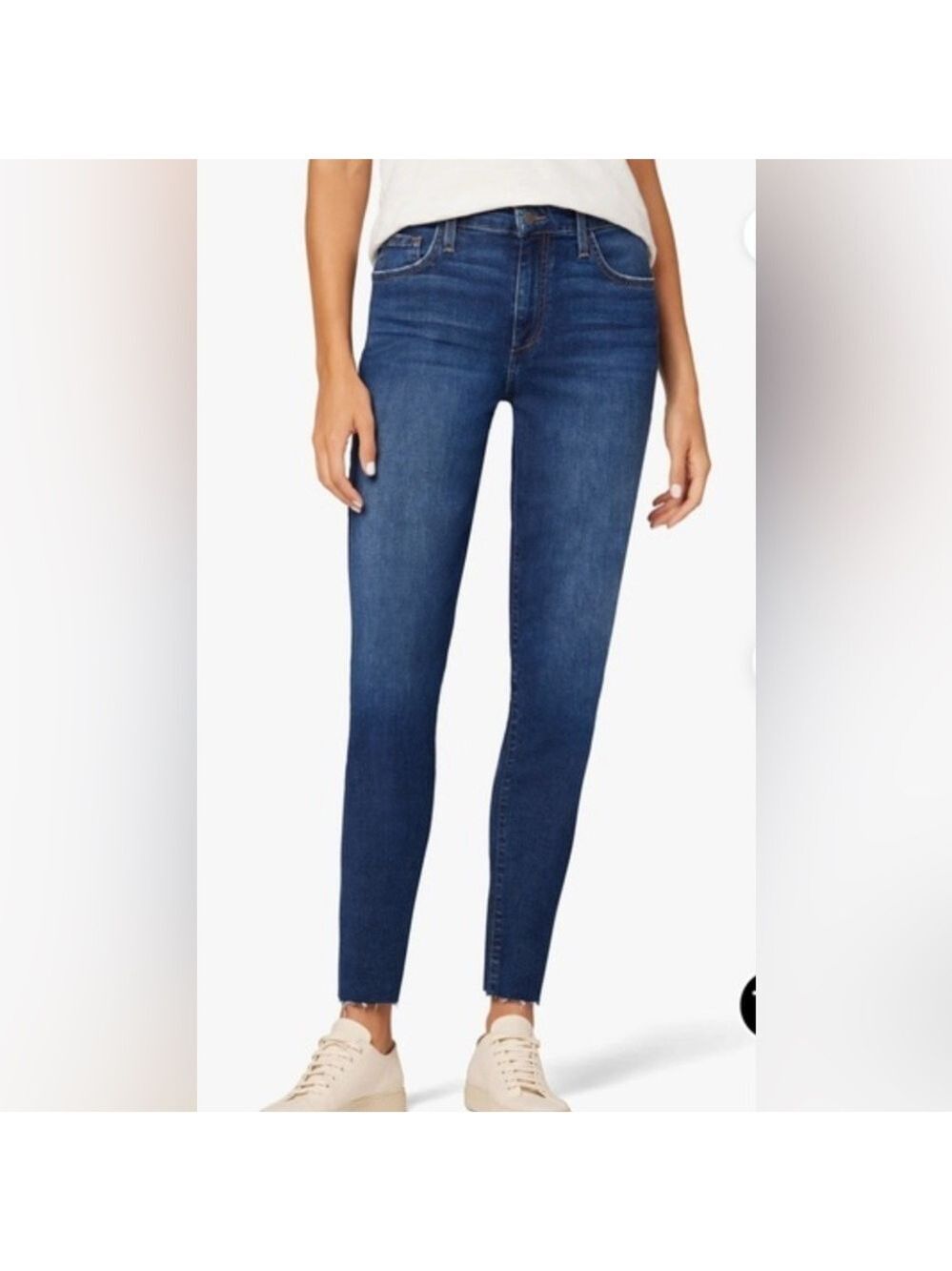 Joes Jeans skinny high rise raw cuff jeans Alexandra dark wash 26 EUC